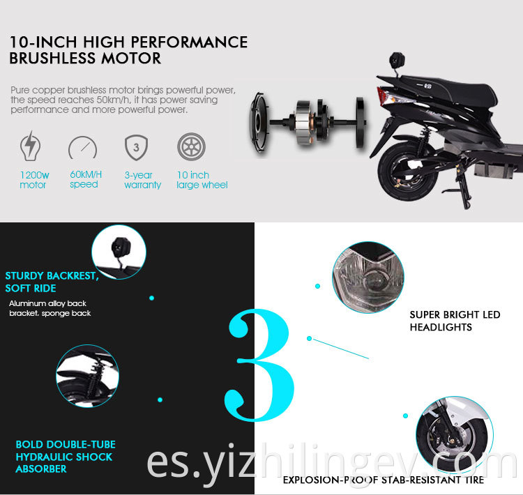 Scooter con ciclomotor eléctrico con pedales de alta calidad Fashion Scooter de dos ruedas 800W CE ELECTRONIT PROWAR 200KG 1001-2000W 12#